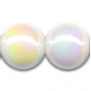 Margele tip perle, D=4mm, 100buc/pachet, alb iris - Meyco 104-02