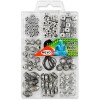 Margele plastic Buddha, set cu snur elastic - forme diverse, 17g/cutie - Meyco 132-53
