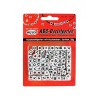 Margele plastic cub cu litere, alb/negru - Meyco 132-66
