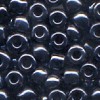 Margele tubulare sticla, D2,5mm, 20g/cut, negru sidefat, Meyco 201-74