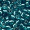 Mini-Margele tubulare sticla, D2mm, 20g/pac, albastru marin cu reflexe argintii, Meyco 202-57