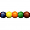 Margele lemn, D=10mm, culori amestecate, 56 buc/pachet - Meyco 403-10