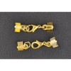 Accesorii coliere - inchizatoare tip carabina cu prindere pentru snur, auriu, 4 set/pachet - Meyco 61467